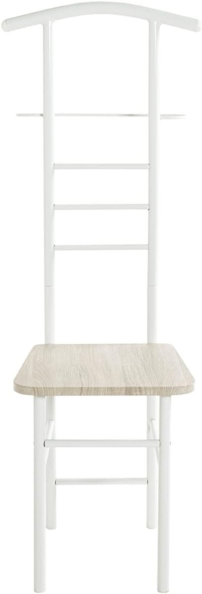 HAKU Möbel 80088 Herrendienerstuhl 46 x 50 x 119 cm, weiss /