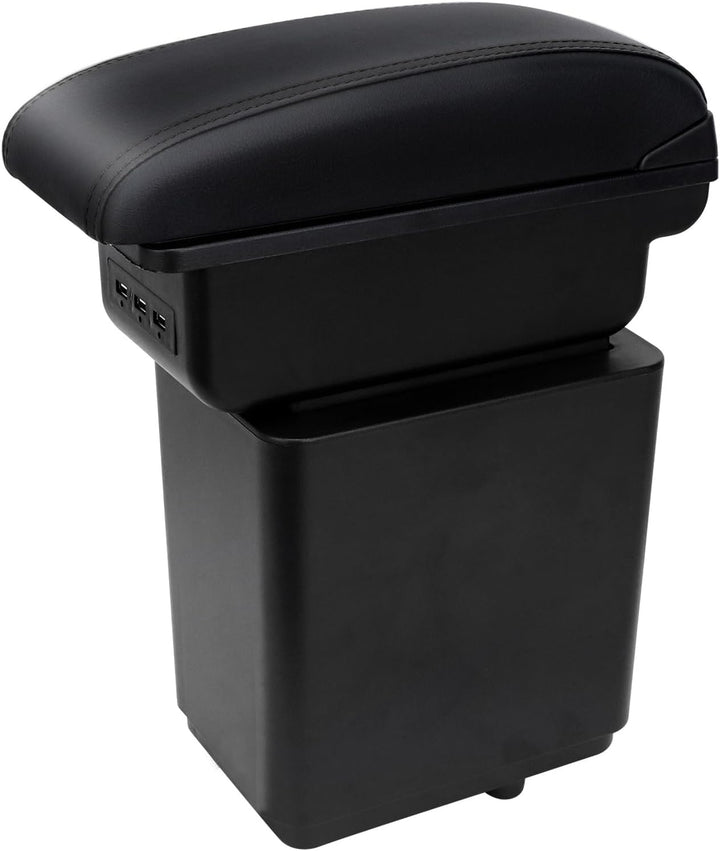 Auto Armlehnen für Berlingo 2010-2020 Doppelschicht Mittelkonsole Grosse Aufbewahrungsbox mit 3 USB-