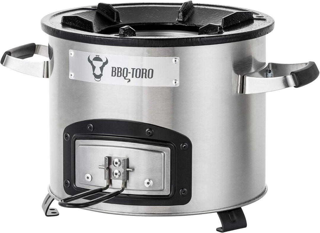 BBQ-Toro Raketenofen RAKETE #1 | Edelstahl Rocket Stove für Dutch Oven, Grillpfannen und vieles mehr
