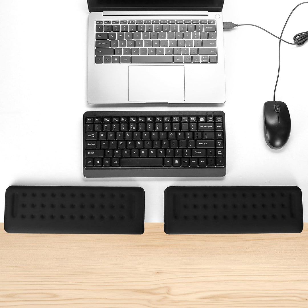 QWORK® 2er Set Ergonomische L-förmige Armauflage für Schreibtischkante, Memory-Schaum – Komfortable