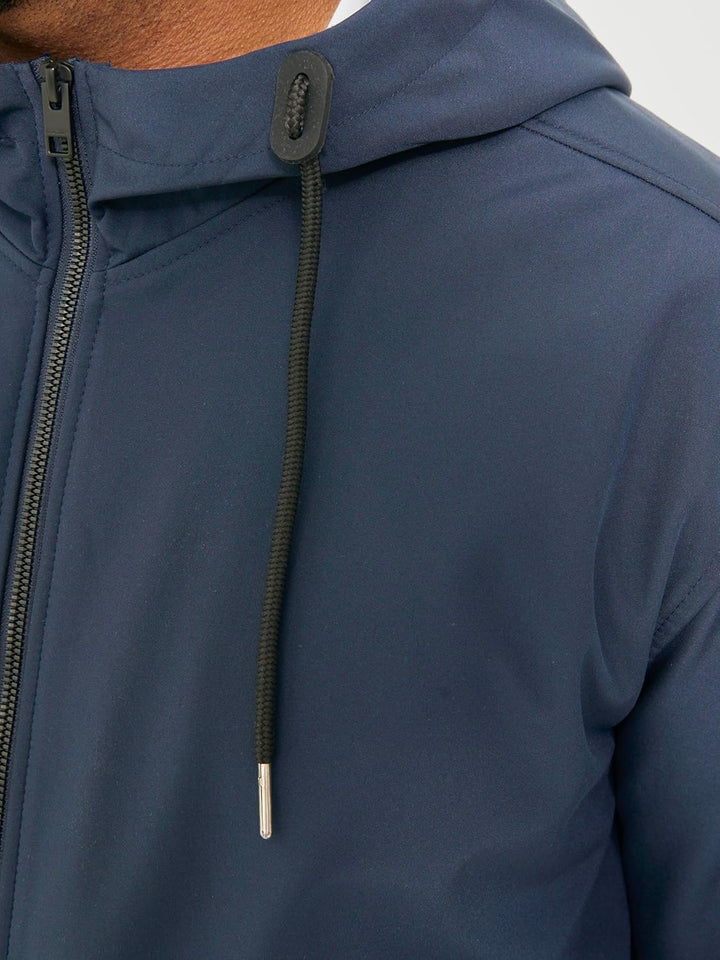 JACK & JONES Herren Jjebasic Softshell Hood Pls Jacke 5XL Navy Blazer, 5XL Navy Blazer