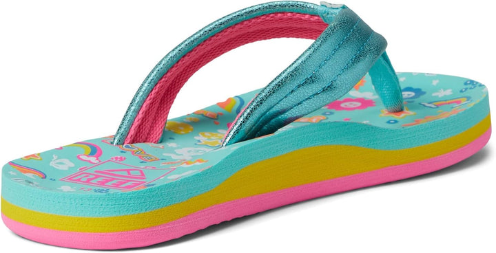 Reef Mädchen Kids Ahi Flipflop 36 EU Love Rainbow, 36 EU Love Rainbow