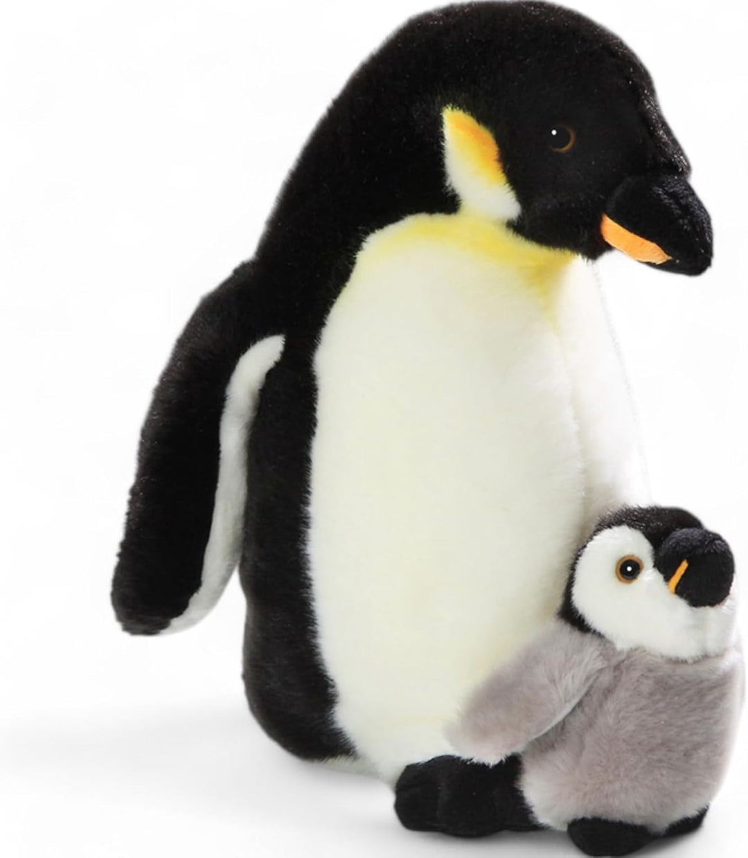 Carl Dick Pinguin mit Baby, Laufvogel, Plüschtier, Kuscheltier, ca. 32cm 1725 Schwarz-weiss-orange,