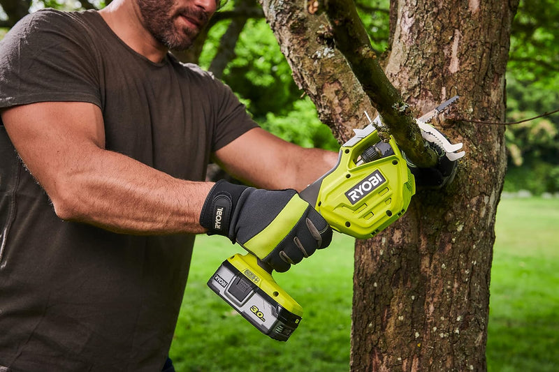 RYOBI 18 V ONE+ Akku-Astsäge RY18PSA-0 (Sägeblattlänge 15 cm, 80mm Schneidekapazität, ohne Akku und