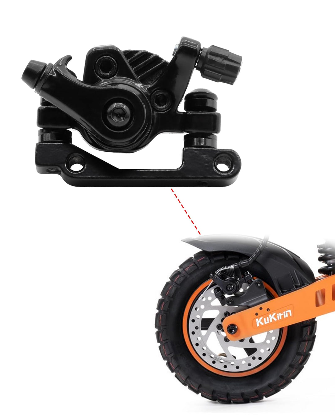 Bremssattel für Scheibenbremsen, kompatibel mit Kukirin G2 Max / G2 Pro Elektro-Scooter, die mechani