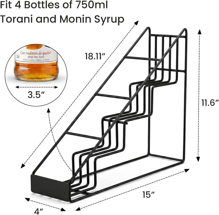 mustry Kaffeesiruphalter für Kaffeebar-Zubehör, Kaffeesiruphalter passt zu Torani und Monin Sirup, K