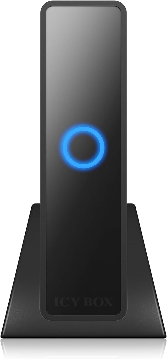 ICY BOX Externes 3,5 Zoll Gehäuse für Festplatten, USB-C 3.1 Anschluss (Gen 2, 10 Gbit/s), Standfuss