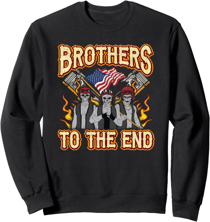 Motorrad Geschenk Militär Veteran Biker Bruderschaft Sweatshirt