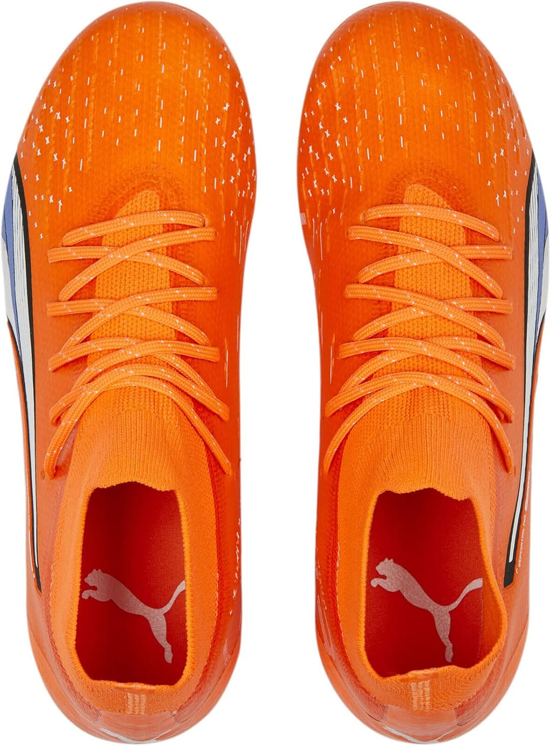 PUMA Unisex Ultra Pro Fg/Ag Jr Fussballschuh 33 EU Ultra Orange Puma White Blue Glimmer, 33 EU Ultra