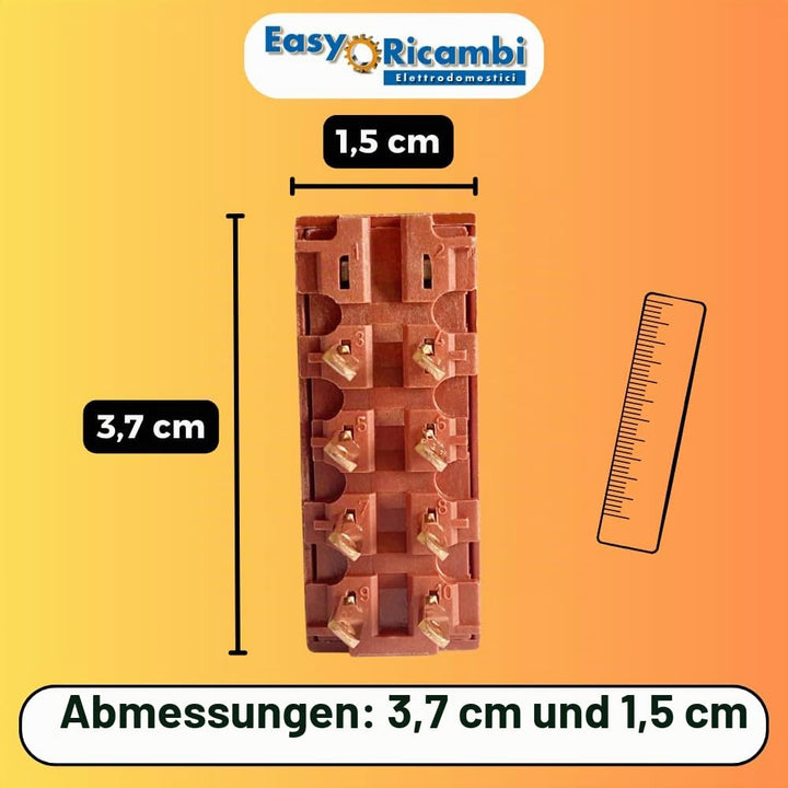 EasyRicambi – Dunstabzugshaubenschalter für Haubenmotorgeschwindigkeit, 8 Kontakte 4 Positionen 0-I-