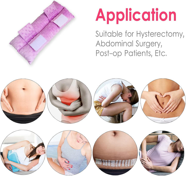 D. Cozy Hysterektomie-Kissen Bauch Tuck Sicherheitsgurtkissen mit Tasche für Eisbeutel nach Bauchchi