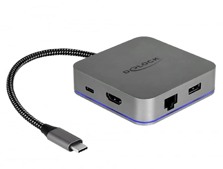 Delock 87742 USB Type-C™ Dockingstation für Mobilgeräte 4K - HDMI/Hub/LAN/PD 3.0 mit LED Beleuchtung