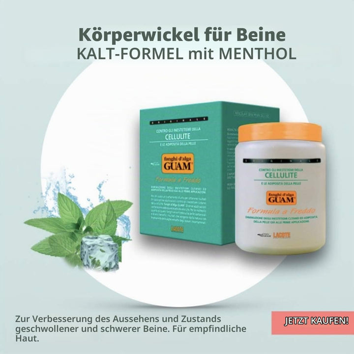 Guam, Algenfango Guam Set Kühleffekt, Packung mit 1 kg Algenfango Formel Kühleffekt + 250 ml Algenfa