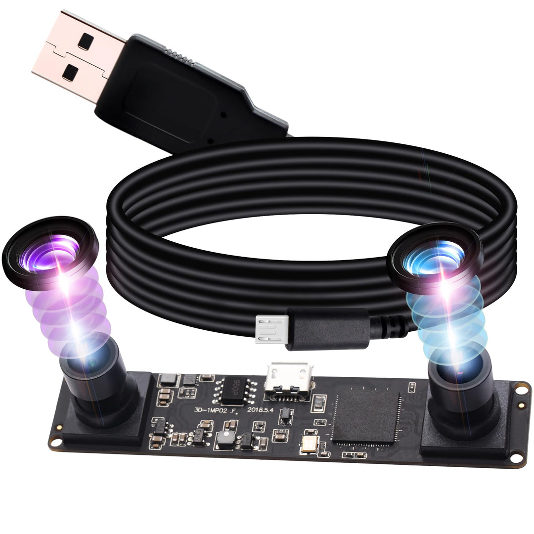 G Doppelobjektiv USB Kameramodul 960p 60fps 3D Stereo Synchronisiertes Webcam Board Modul,1,3MP Dual