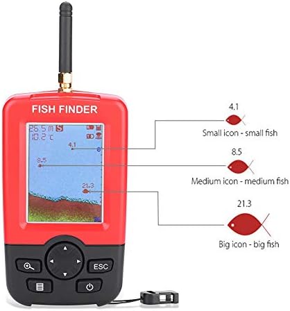 100 Mt ABS Fish Finder Wireless Sonar Sensor Echolot für Nachtfischen Wasserreservoir