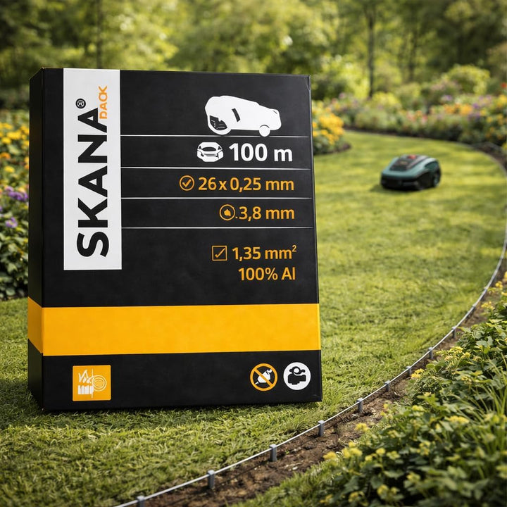 SKANA Pack 100 m Mähroboter Begrenzungskabel bissfest Sicherheitskabel 26x0,25 mm Ø 3,8 Plus 30 Kabe