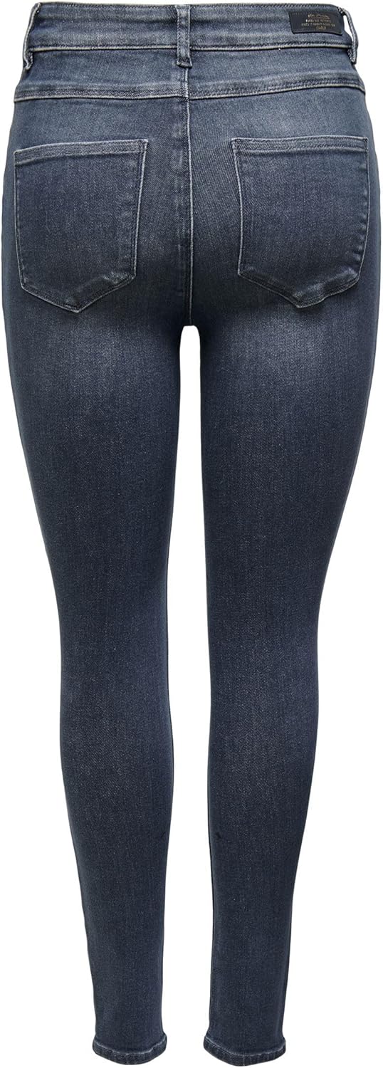 ONLY Female Skinny Jeans ONLMILA Hohe Taille Skinny Fit Jeans 25W / 30L Blue Black Denim, 25W / 30L