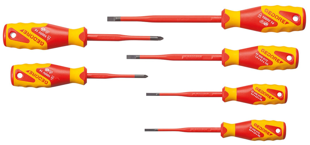 GEDORE 2162-2172 PZ-06 VDE-Schraubendreher-Satz Slim Drive, 6-TLG, VDE 2162-2172 PZ-06