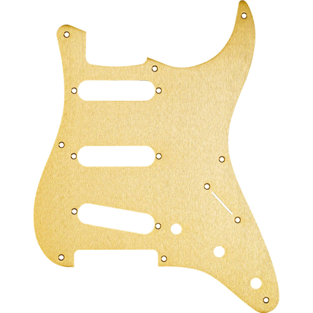 Fender 099-2143-000 1-Ply Gold Anodized Aluminum 8-Hole Mount S/S/S Stratocaster Pickguard