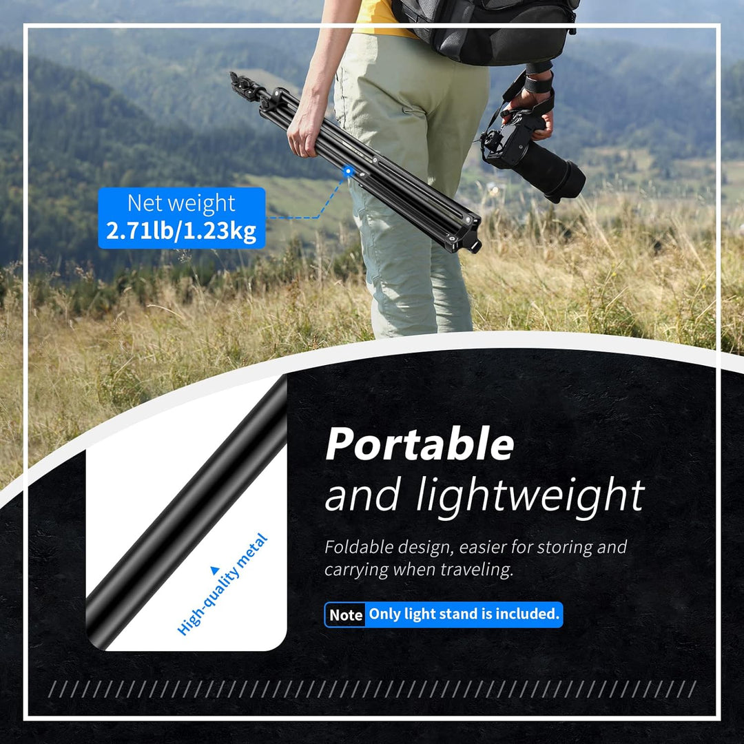 Neewer Fotografie-Lichtstativ, 3-6.6ft/92-200cm verstellbarer stabiler Stativständer für Reflektoren