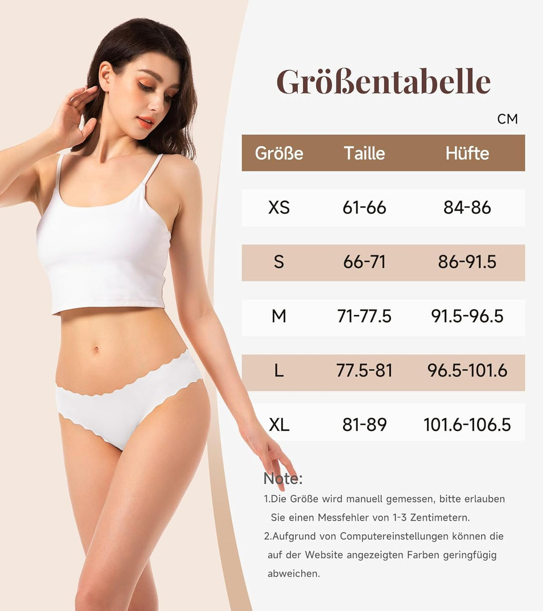 TANSTC 6er Pack Unterhosen Damen Nahtlose Unterwäsche Frauen Seamless Slips Damen Stretch Damenunter