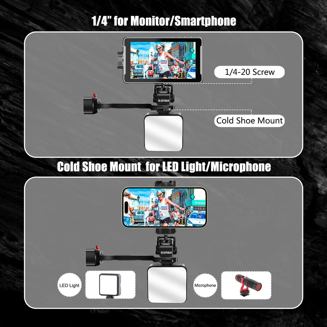 HAFOKO RS3 Gimbal Monitor Montieren RS2 Handhaben Verlängerung Platte Metall mit 1/4" Gewinde Kalter