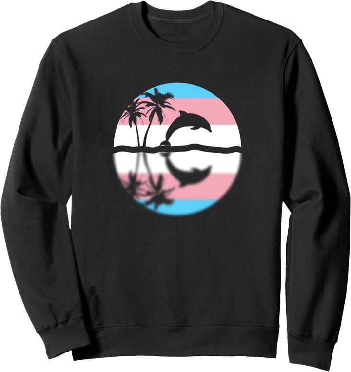 Dezenter Transgender Pride Sunset, Trans Flag, Pride Month Sweatshirt
