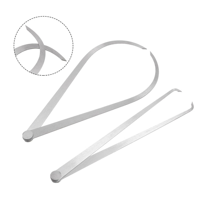 sourcing map Feste Verbindung Innen Aussen Messschieber Set 250mm 10" Edelstahl Metall Feste Reibung