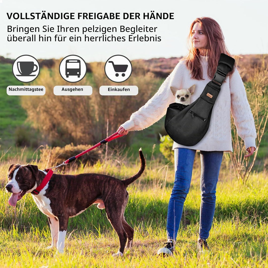 CUBY Hundetragetasche, Sommer Tragetücher Hunde Kleine Hunde Katze Netz Schlinge Tragetuch Single Sc