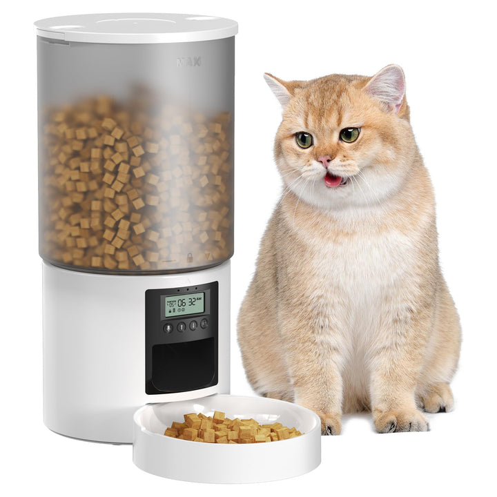 Futterautomat Katze Katzenfutter Automat mit Timer: Futternapf mit Automatic Futterautomat - 10s-Ruf