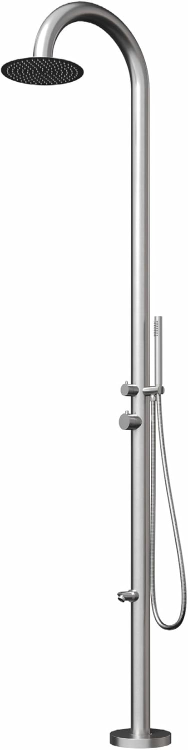 Four & More Designer Gartendusche Aussendusche Pooldusche Regendusche Duschsäule Dusche aus gebürste