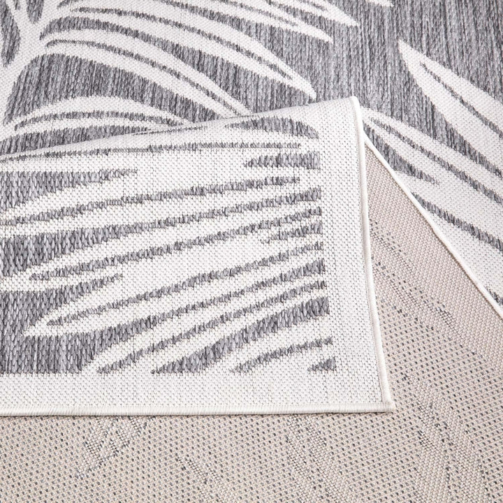 carpet city Outdoor-Teppich Wetterfest Balkon Terrassen - Grau in 80x150 cm - Deko Teppiche Aussen W