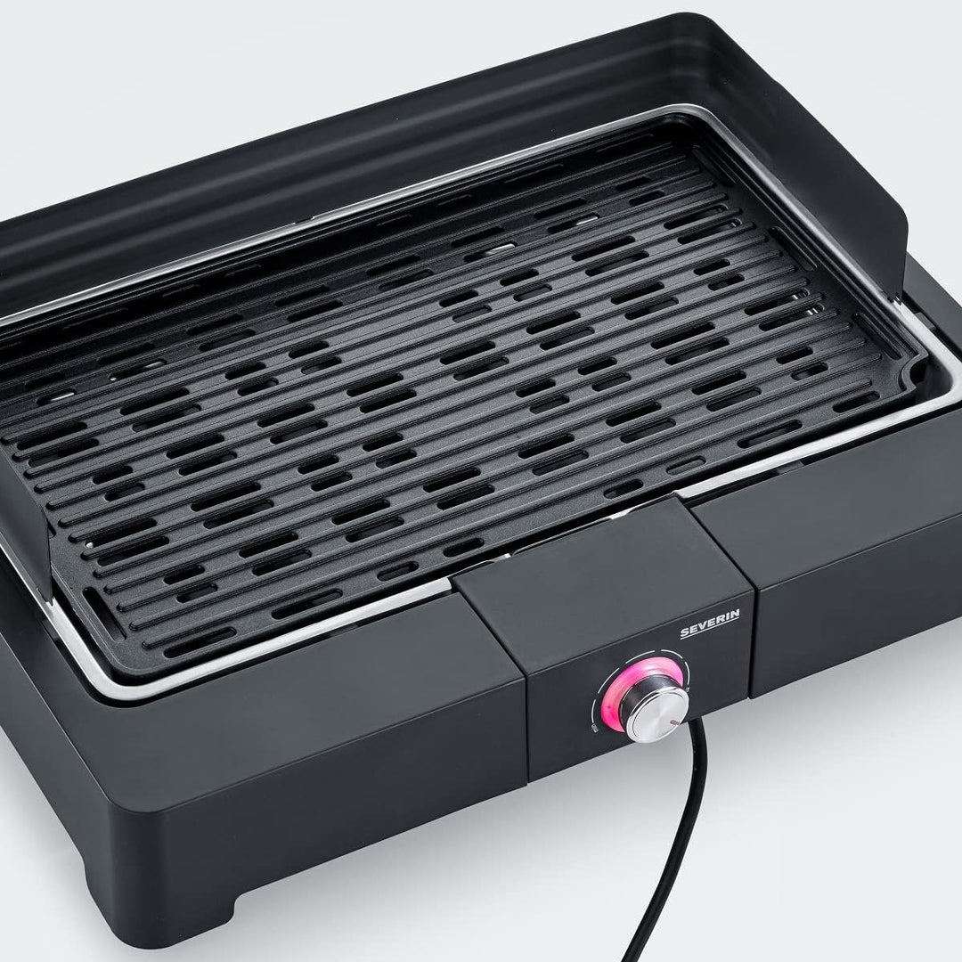 SEVERIN Tischgrill mit Aluminium-Grillplatte für drinnen und draussen, Elektrogrill mit schnellem Gr
