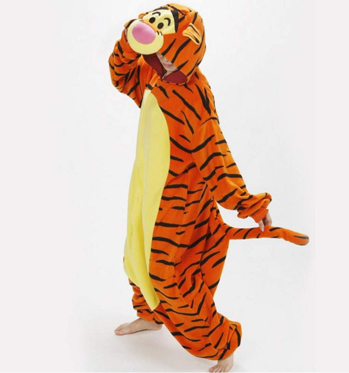Heisses Unisex-Kostüm für Karneval und Halloween, Cosplay Zoo, Einheitsgrösse orange Tiger Large L T