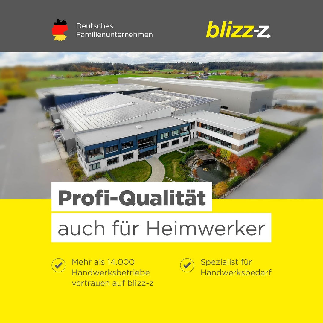 blizz-z Gartenrechen 40 cm Breite, 16 Zinken | Stabiler Rechen mit robustem Eschenstiel