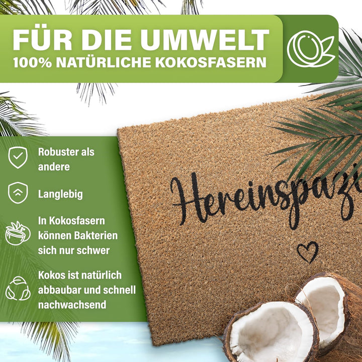 Bodenständig® Fussmatte Kokos [Wetterfest] - extrem robust - Fussabtreter aussen - die Kokosmatte Fu