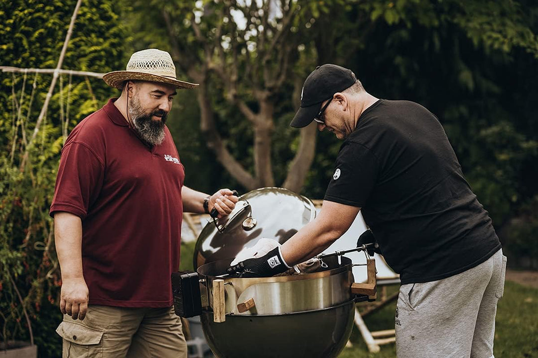 MOESTA-BBQ 10037 Rotisserie-Set für Smokin' PizzaRing – Elektrischer Spiessdreher für Kugelgrill 57/