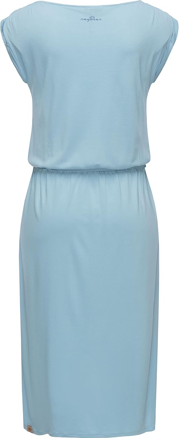 Ragwear Damen Kleid Midi Sommerkleid Ethany XS-XXL S Light Blue23, S Light Blue23