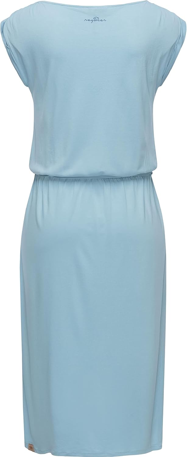 Ragwear Damen Kleid Midi Sommerkleid Ethany XS-XXL S Light Blue23, S Light Blue23