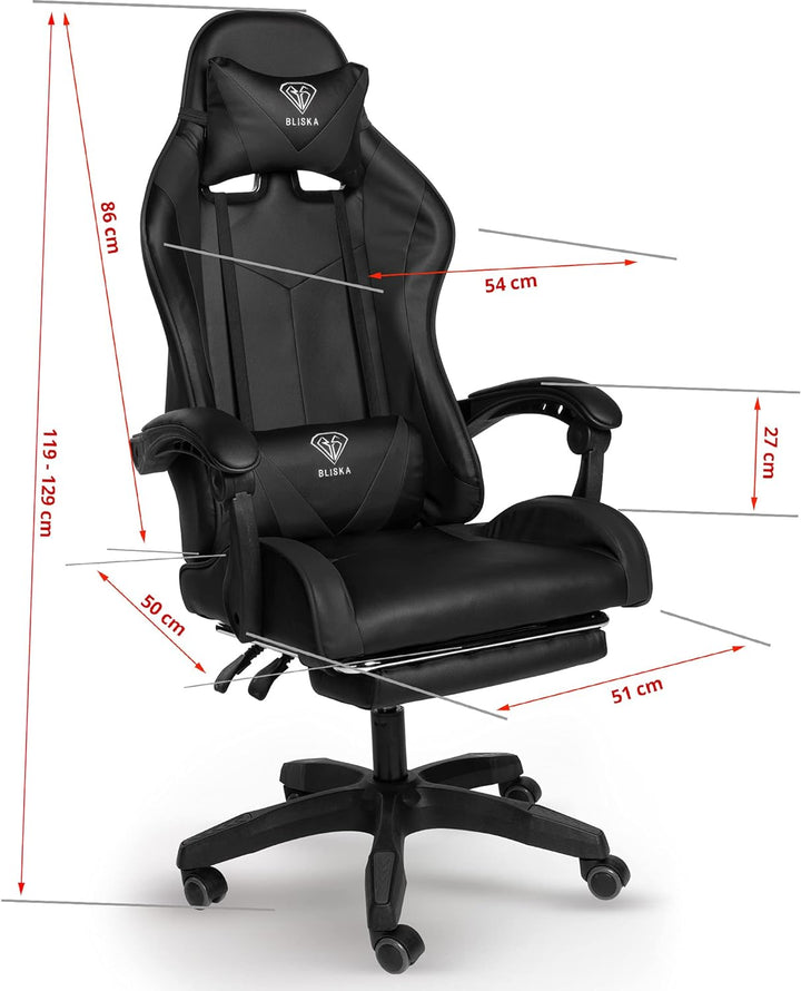 Trisens Gaming Stuhl Home Office Chair Racing Chefsessel Bürostuhl Sportsitz Büro Stuhl,