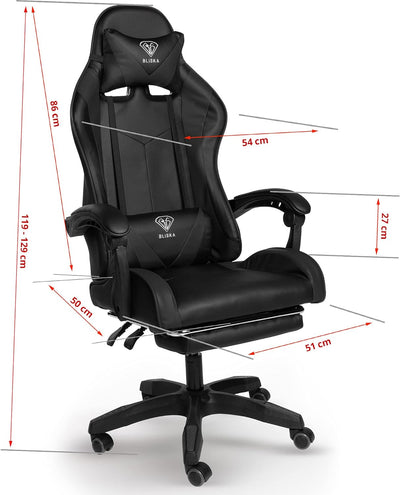 Trisens Gaming Stuhl Home Office Chair Racing Chefsessel Bürostuhl Sportsitz Büro Stuhl,