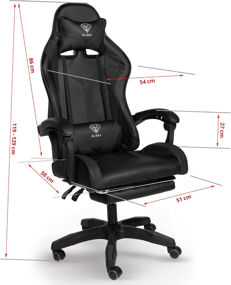 Trisens Gaming Stuhl Home Office Chair Racing Chefsessel Bürostuhl Sportsitz Büro Stuhl,