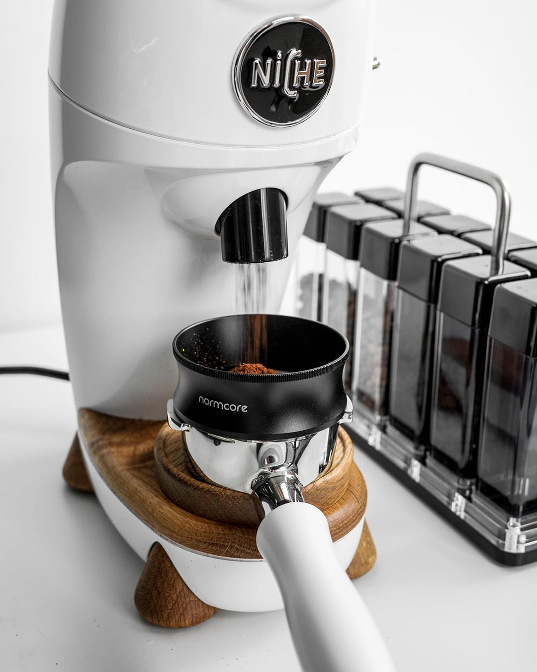 Normcore 58 mm magnetischer Dosiertrichter V2 – Espresso-Kaffee-Dosierring – 29 mm eloxiertes Alumin