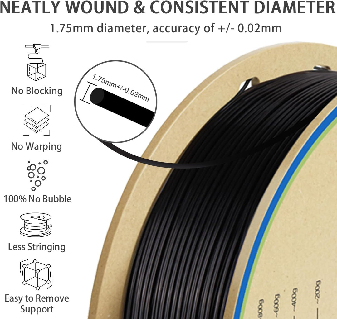 YOUSU PLA Plus (PLA+) Filament 1,75mm, Professionelles Hohe Zähigkeit 3D Druckerfilament, Massgenaui