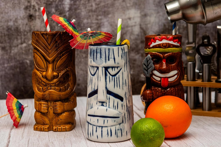 VB VIN BOUQUET FIK 1405 Tiki-Glas C 550ml - Exotisches Cocktailglas - Ideal für Partys und Themenver