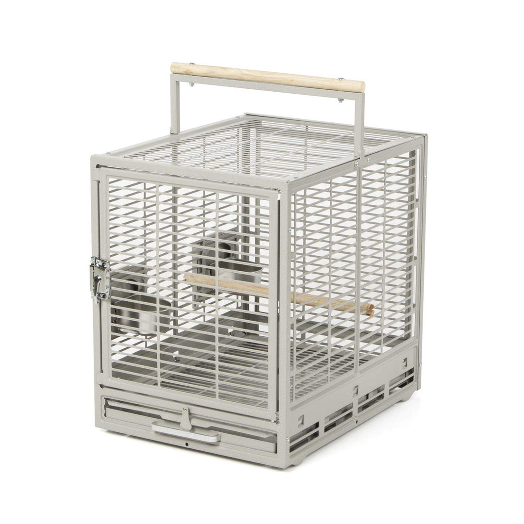 Montana Cages | Transportkäfig EVO - Platinum, der Reisekäfig Hellgrau, Hellgrau