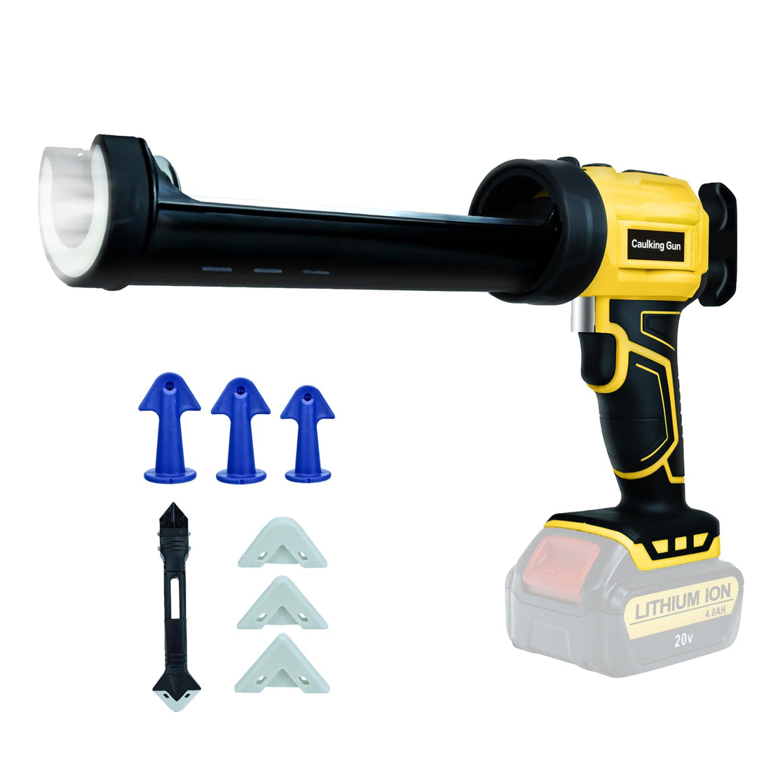 Akku Kartuschenpresse für DeWalt 20V Max Batterie mit LED-Licht und 4 Einstellbaren Geschwindigkeite