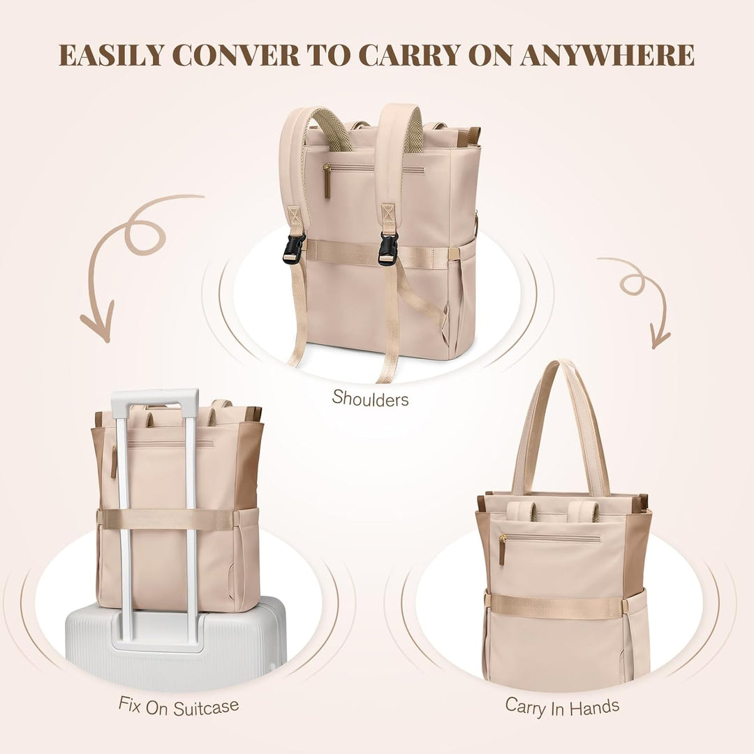 GOLF SUPAGS Convertible Laptop-Rucksack für Frauen Casual Daypack Notebook Tote Bag für Arbeit Hochs