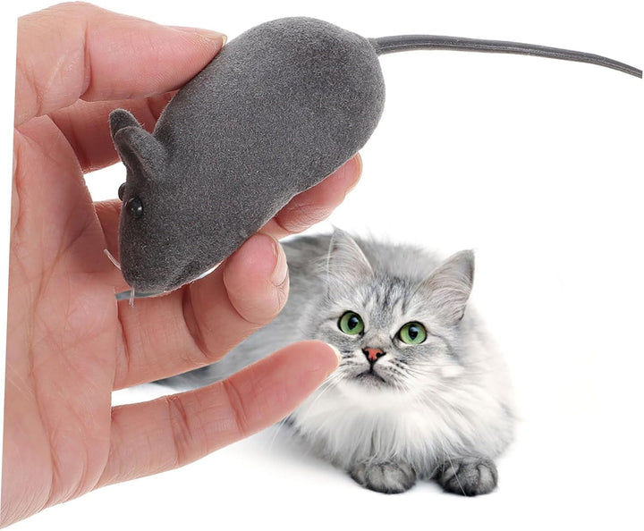 Garneck 20 StüCk Katzenspielzeug Maus Aus Vinyl Mit Quietscher - Interaktive SpielmäUse FüR Katzen U