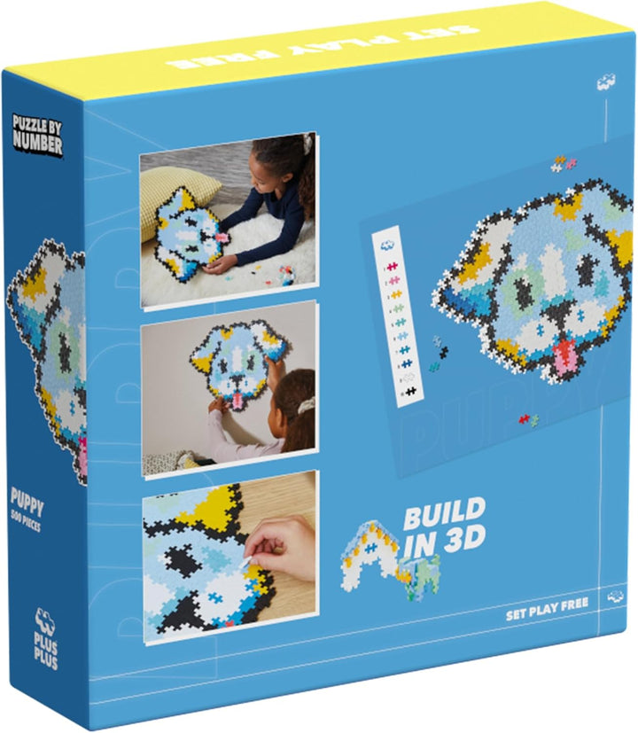Plus-Plus 3957 Geniales Konstruktionsspielzeug, Puzzle Welpe, Kreativ-Bausteine, Bausteinset für Kin